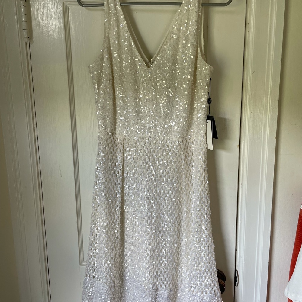 Gorgeous BHLDN white sparkle dress. Worn once!